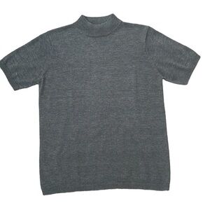 Ship ‘N‎ Shore Mock Turtleneck Short Sleeve Sweater